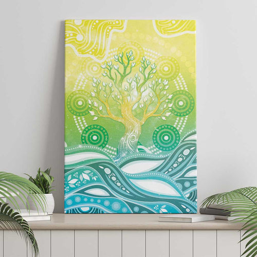 Australia NAIDOC Week Canvas Wall Art Eternal Spirit Tree Pastel Gradient
