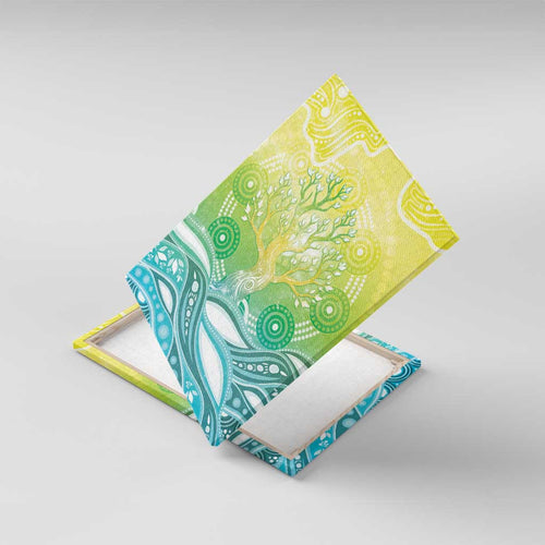 Australia NAIDOC Week Canvas Wall Art Eternal Spirit Tree Pastel Gradient