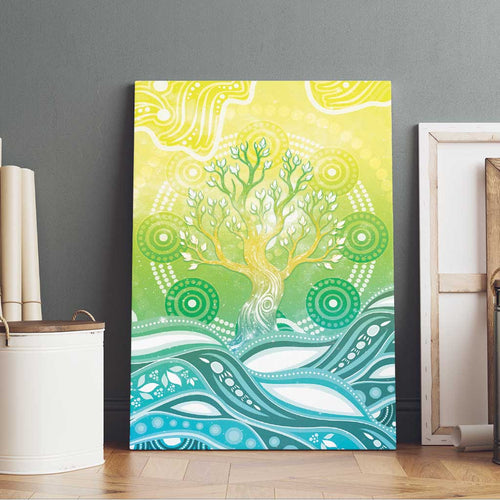 Australia NAIDOC Week Canvas Wall Art Eternal Spirit Tree Pastel Gradient