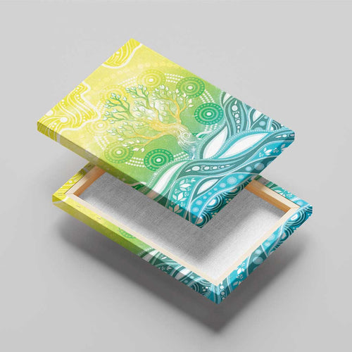 Australia NAIDOC Week Canvas Wall Art Eternal Spirit Tree Pastel Gradient