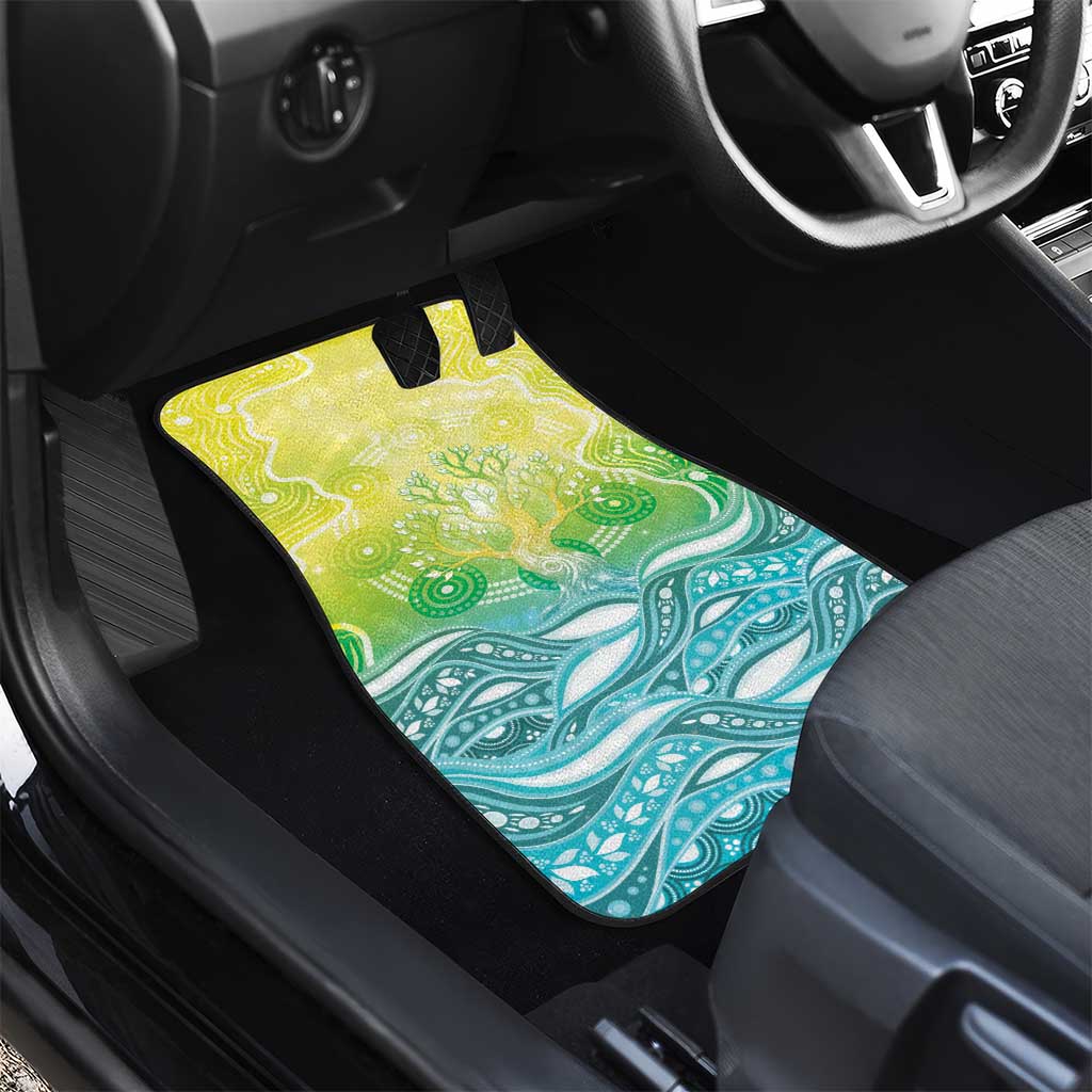 Australia NAIDOC Week Car Mats Eternal Spirit Tree Pastel Gradient