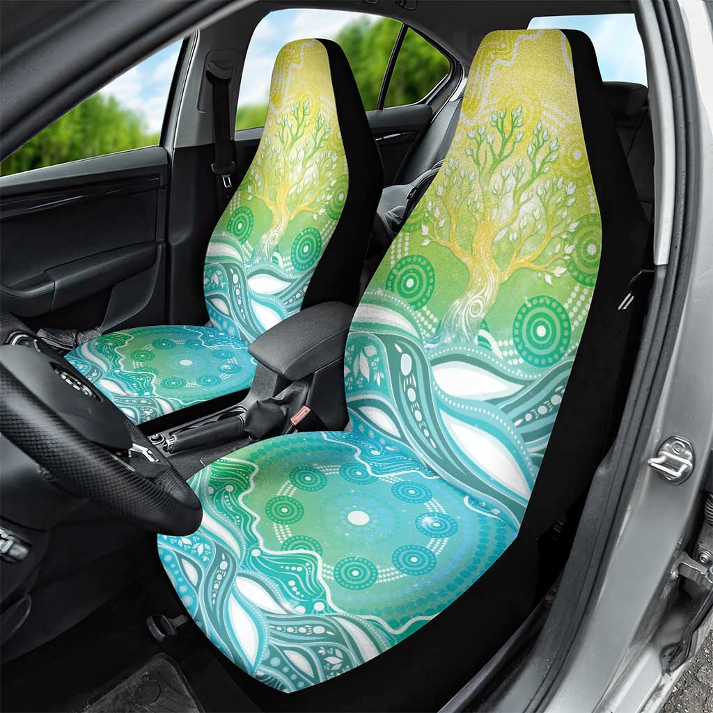 Australia NAIDOC Week Car Seat Cover Eternal Spirit Tree Pastel Gradient