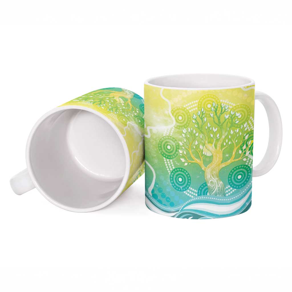 Australia NAIDOC Week Ceramic Mug Eternal Spirit Tree Pastel Gradient