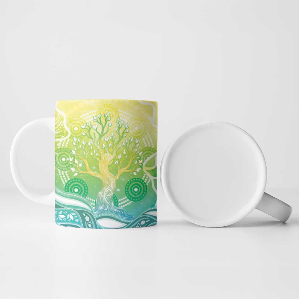 Australia NAIDOC Week Ceramic Mug Eternal Spirit Tree Pastel Gradient