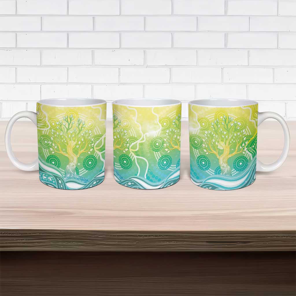 Australia NAIDOC Week Ceramic Mug Eternal Spirit Tree Pastel Gradient