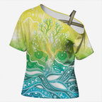 Australia NAIDOC Week Cross Shoulder Shirt Eternal Spirit Tree Pastel Gradient