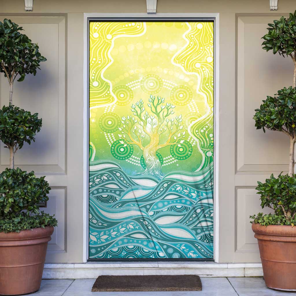 Australia NAIDOC Week Door Cover Eternal Spirit Tree Pastel Gradient