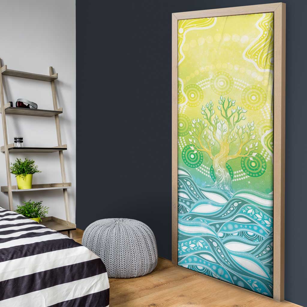 Australia NAIDOC Week Door Cover Eternal Spirit Tree Pastel Gradient