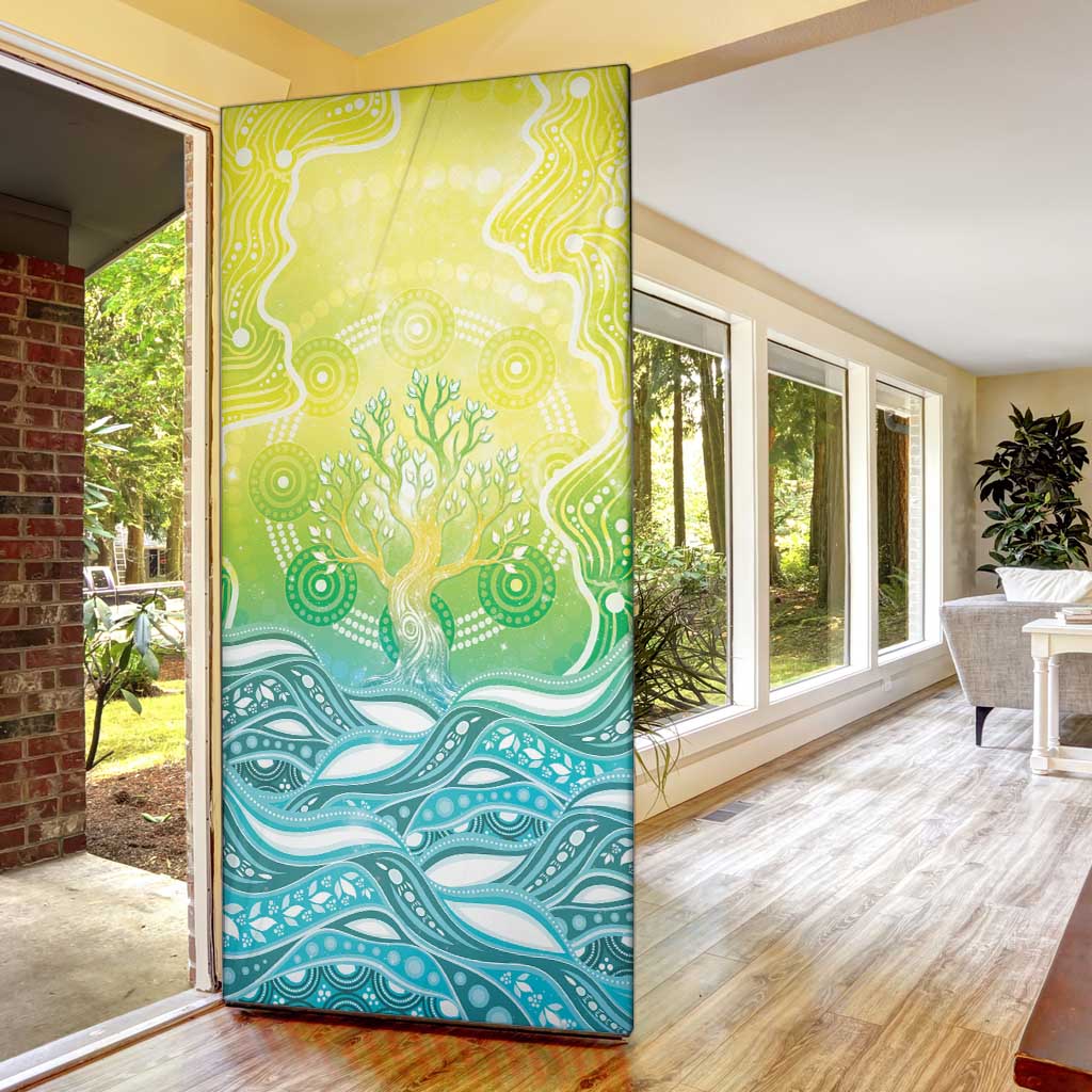 Australia NAIDOC Week Door Cover Eternal Spirit Tree Pastel Gradient