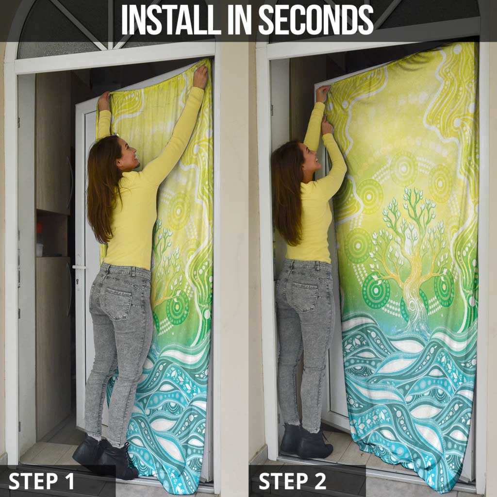 Australia NAIDOC Week Door Cover Eternal Spirit Tree Pastel Gradient