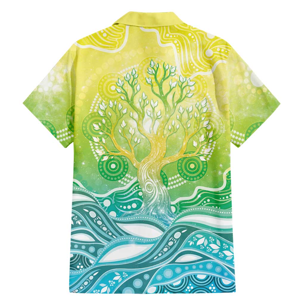 Australia NAIDOC Week Family Matching Mermaid Dress and Hawaiian Shirt Eternal Spirit Tree Pastel Gradient