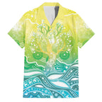 Australia NAIDOC Week Family Matching Summer Maxi Dress and Hawaiian Shirt Eternal Spirit Tree Pastel Gradient