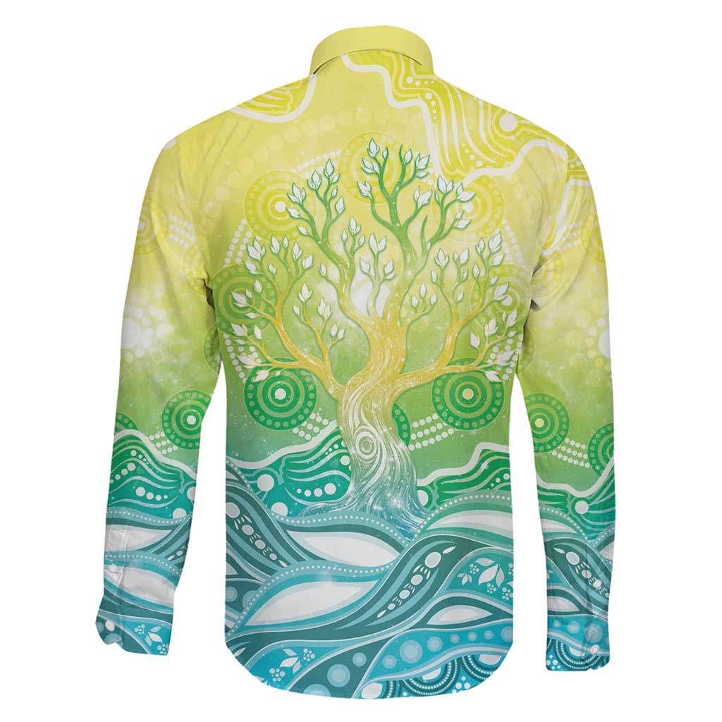 Australia NAIDOC Week Family Matching Summer Maxi Dress and Hawaiian Shirt Eternal Spirit Tree Pastel Gradient