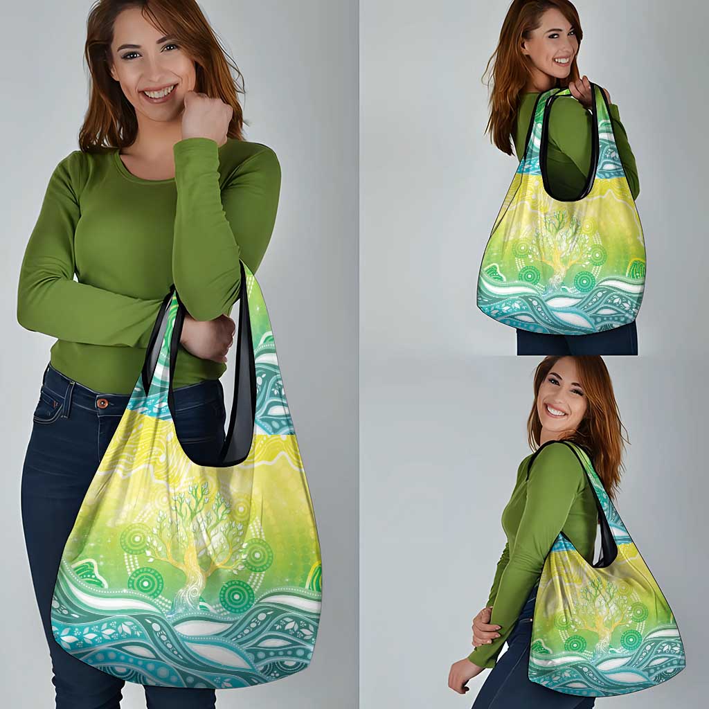 Australia NAIDOC Week Grocery Bag Eternal Spirit Tree Pastel Gradient