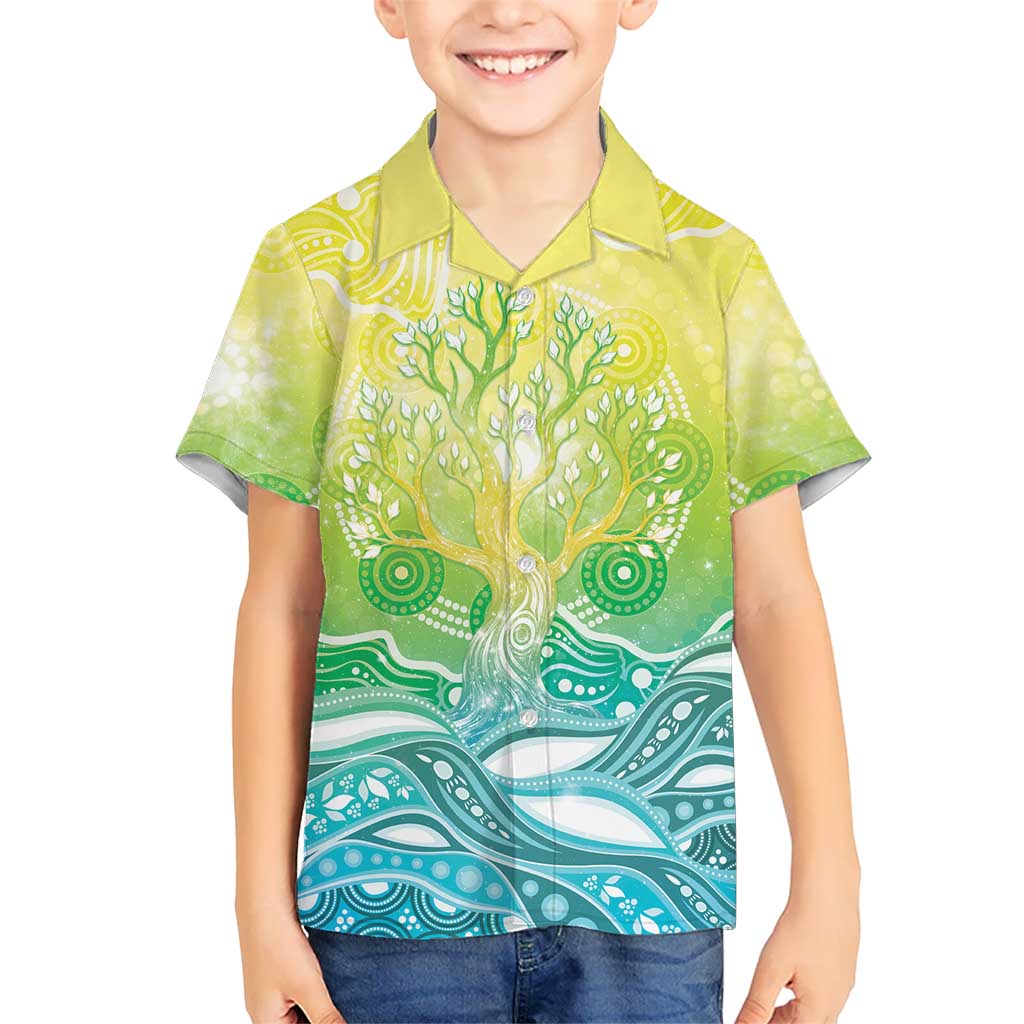 Australia NAIDOC Week Hawaiian Shirt Eternal Spirit Tree Pastel Gradient