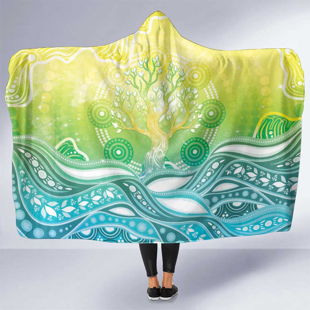 Australia NAIDOC Week Hooded Blanket Eternal Spirit Tree Pastel Gradient