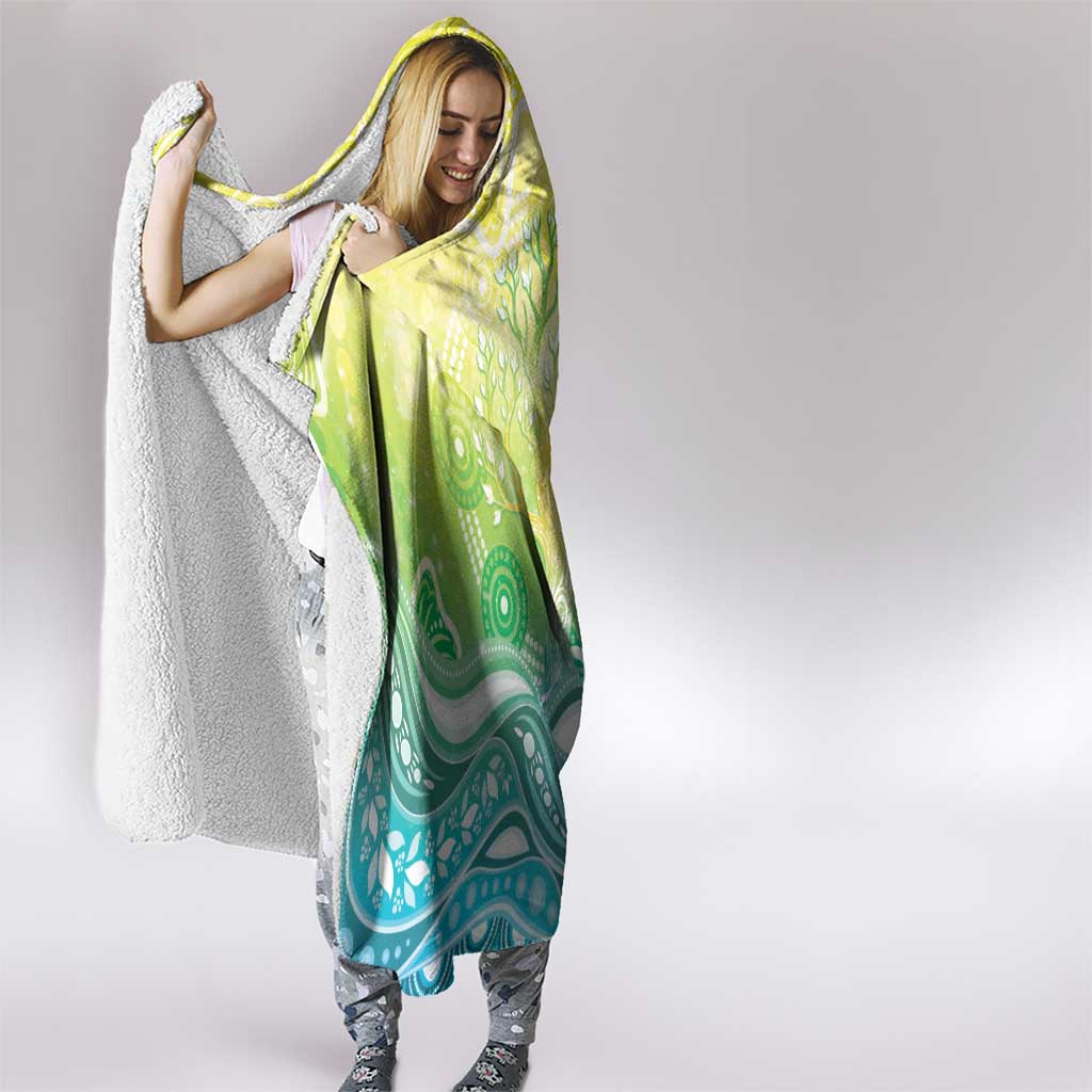 Australia NAIDOC Week Hooded Blanket Eternal Spirit Tree Pastel Gradient