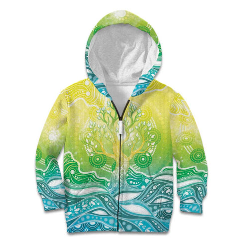 Australia NAIDOC Week Kid Hoodie Eternal Spirit Tree Pastel Gradient
