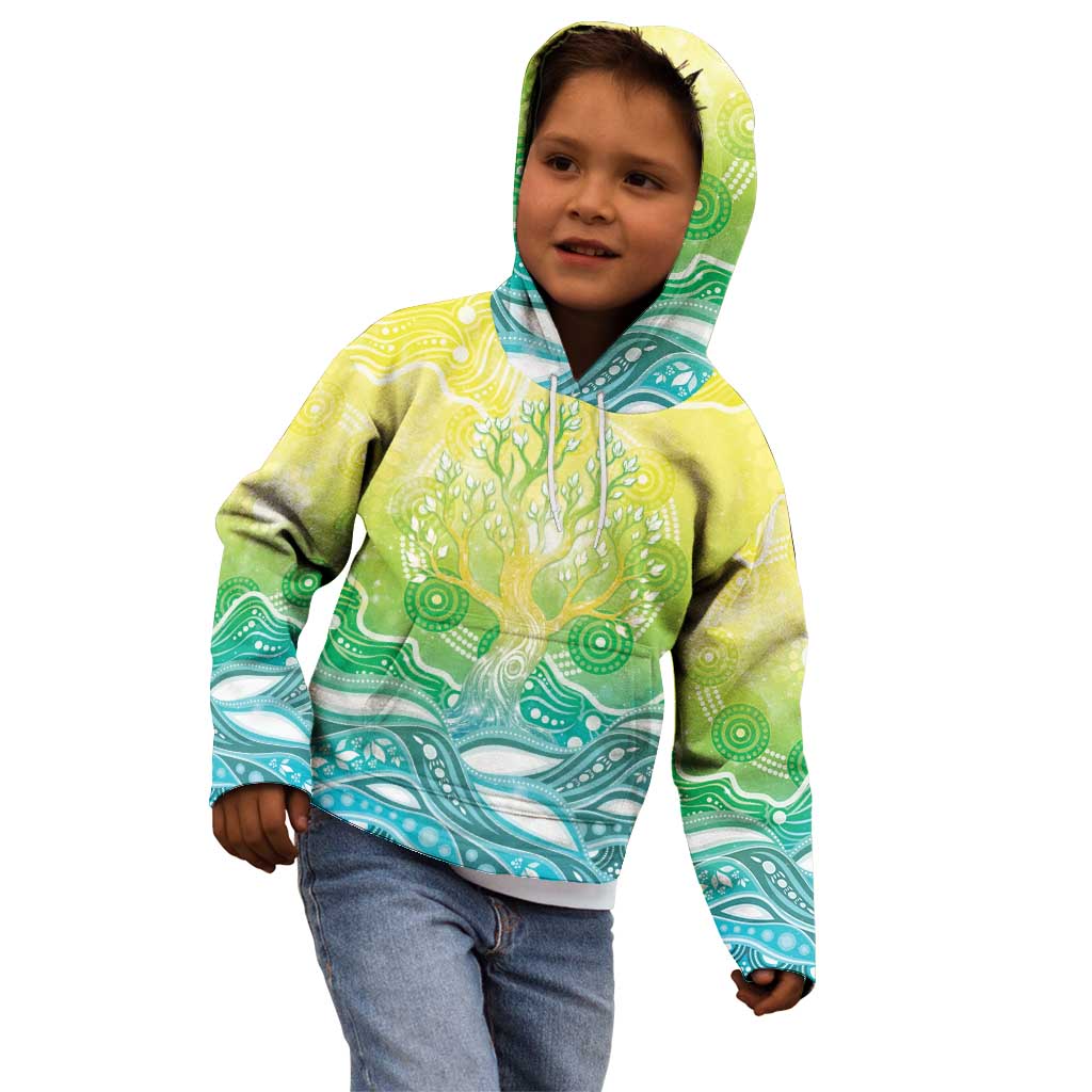 Australia NAIDOC Week Kid Hoodie Eternal Spirit Tree Pastel Gradient