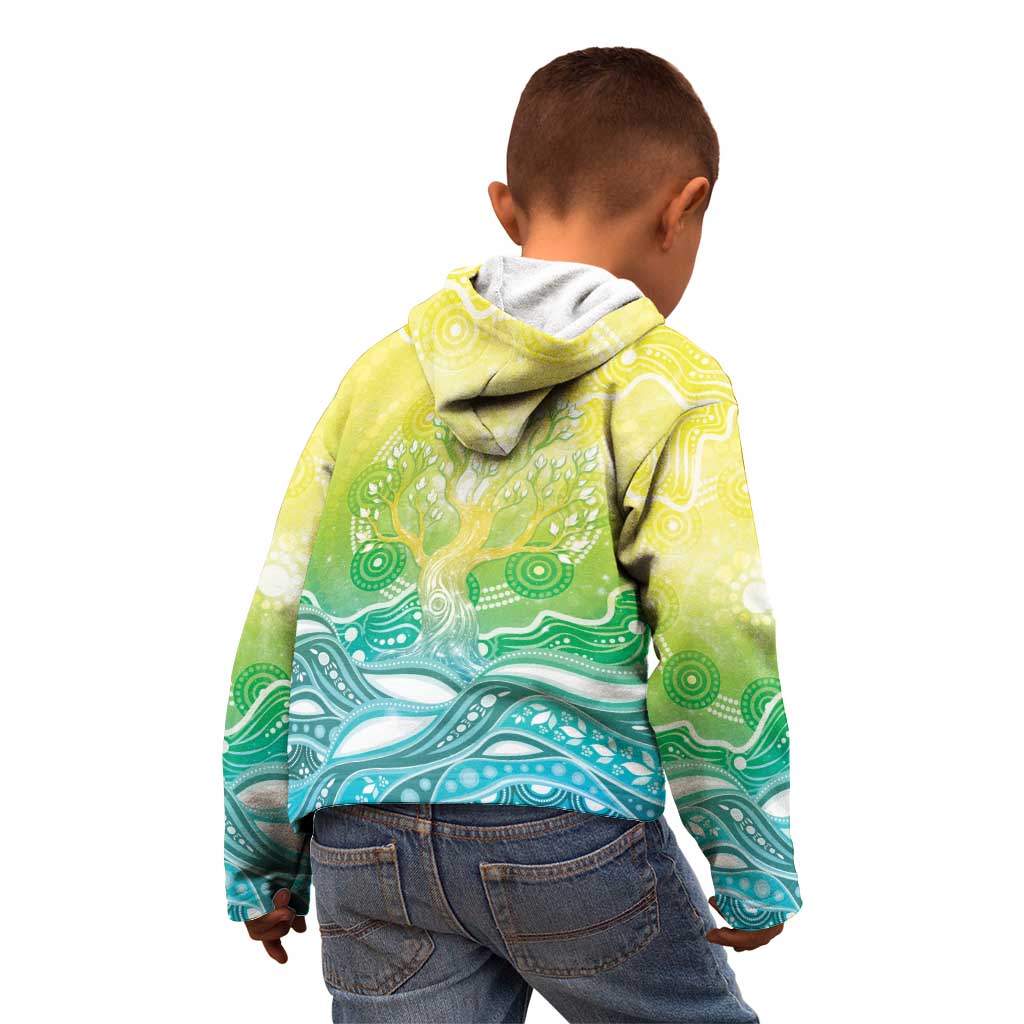 Australia NAIDOC Week Kid Hoodie Eternal Spirit Tree Pastel Gradient