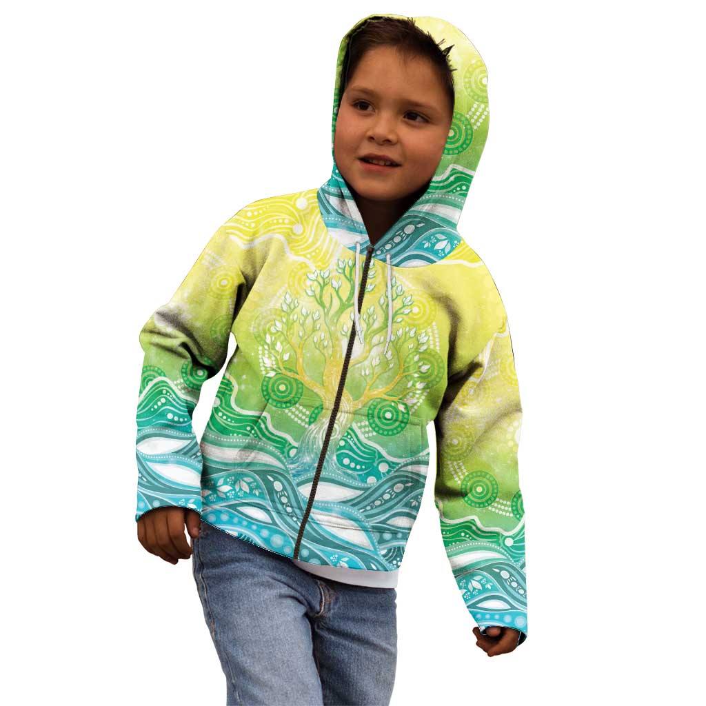 Australia NAIDOC Week Kid Hoodie Eternal Spirit Tree Pastel Gradient