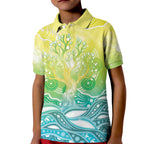 Australia NAIDOC Week Kid Polo Shirt Eternal Spirit Tree Pastel Gradient