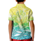 Australia NAIDOC Week Kid Polo Shirt Eternal Spirit Tree Pastel Gradient