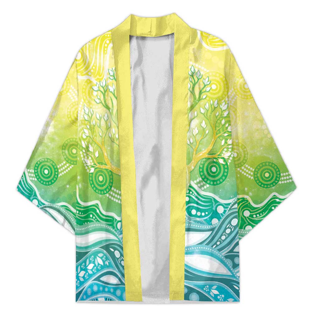 Australia NAIDOC Week Kimono Eternal Spirit Tree Pastel Gradient
