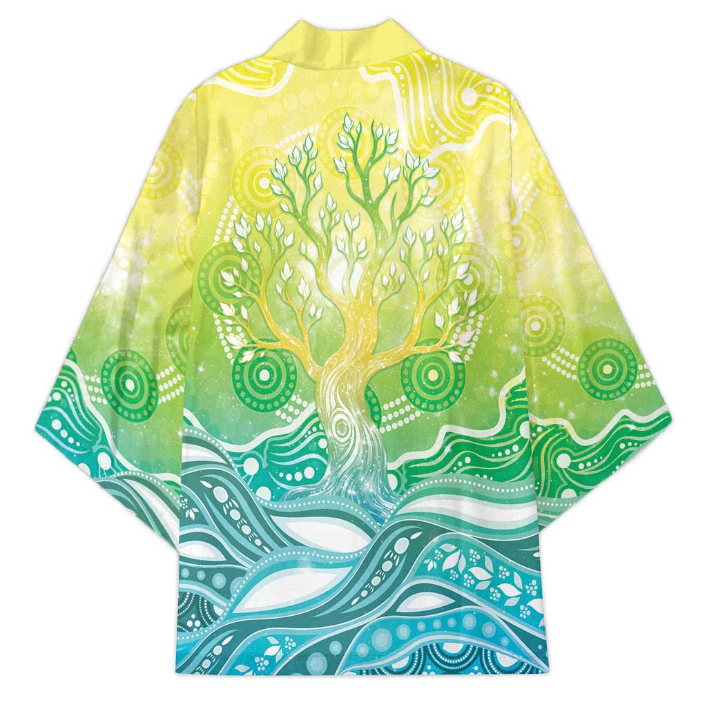 Australia NAIDOC Week Kimono Eternal Spirit Tree Pastel Gradient