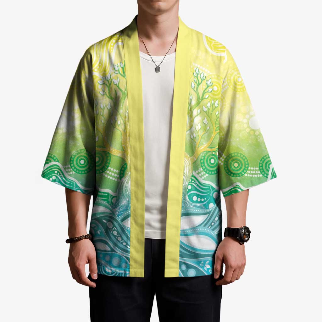 Australia NAIDOC Week Kimono Eternal Spirit Tree Pastel Gradient