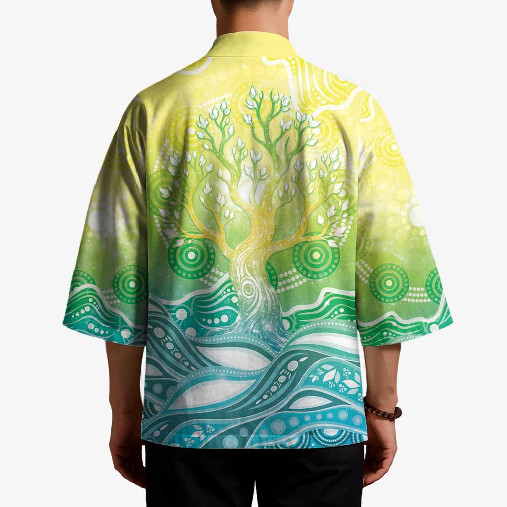 Australia NAIDOC Week Kimono Eternal Spirit Tree Pastel Gradient