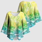 Australia NAIDOC Week Kimono Sleeve Blouse Eternal Spirit Tree Pastel Gradient