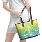 Australia NAIDOC Week Leather Tote Bag Eternal Spirit Tree Pastel Gradient