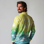 Australia NAIDOC Week Long Sleeve Polo Shirt Eternal Spirit Tree Pastel Gradient