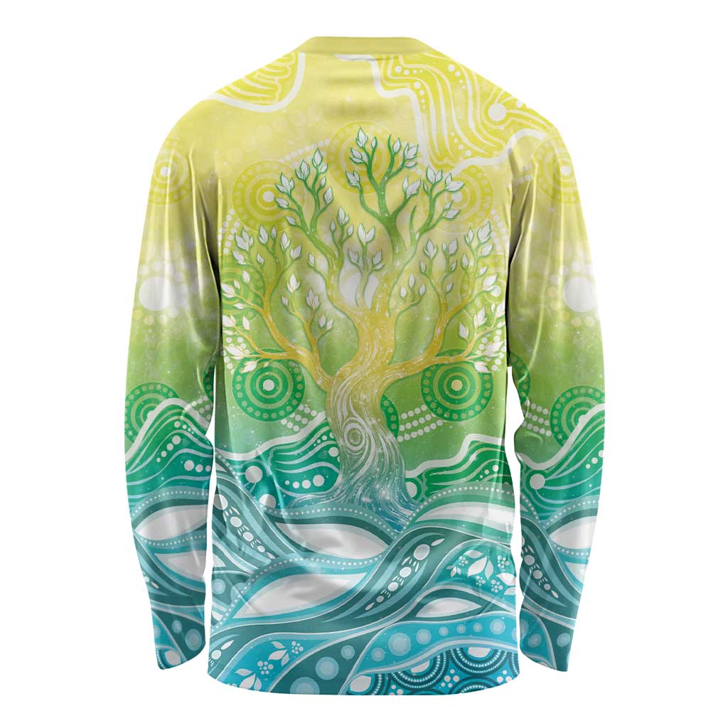 Australia NAIDOC Week Long Sleeve Shirt Eternal Spirit Tree Pastel Gradient