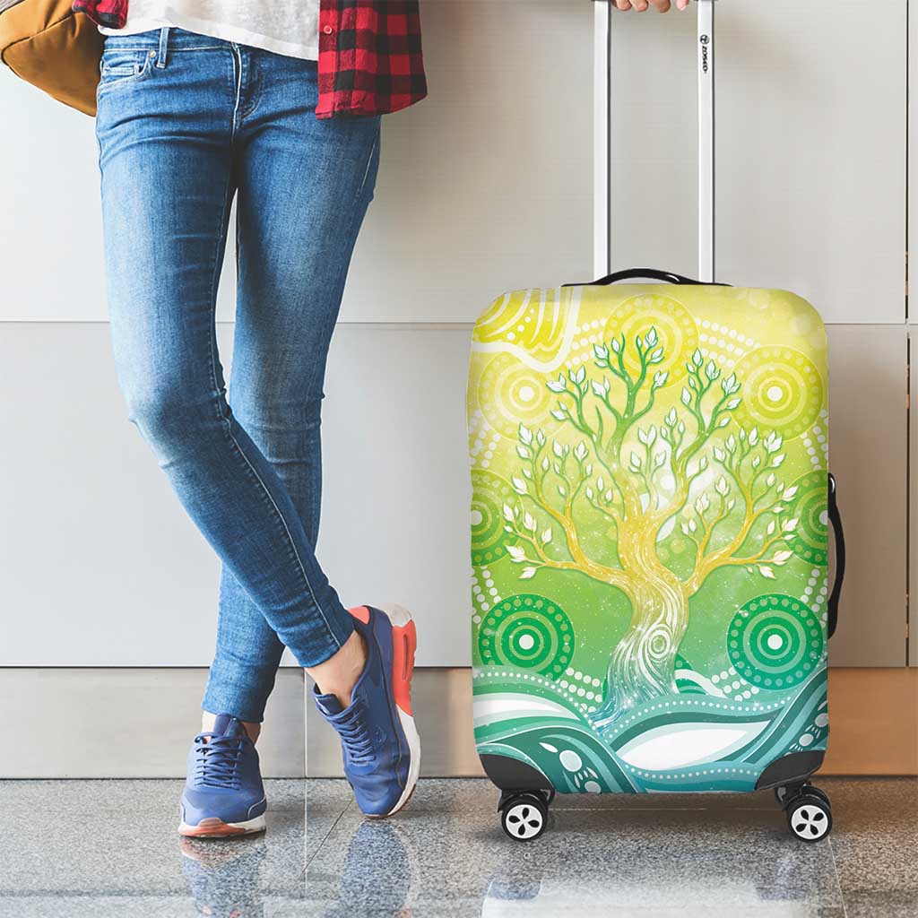Australia NAIDOC Week Luggage Cover Eternal Spirit Tree Pastel Gradient