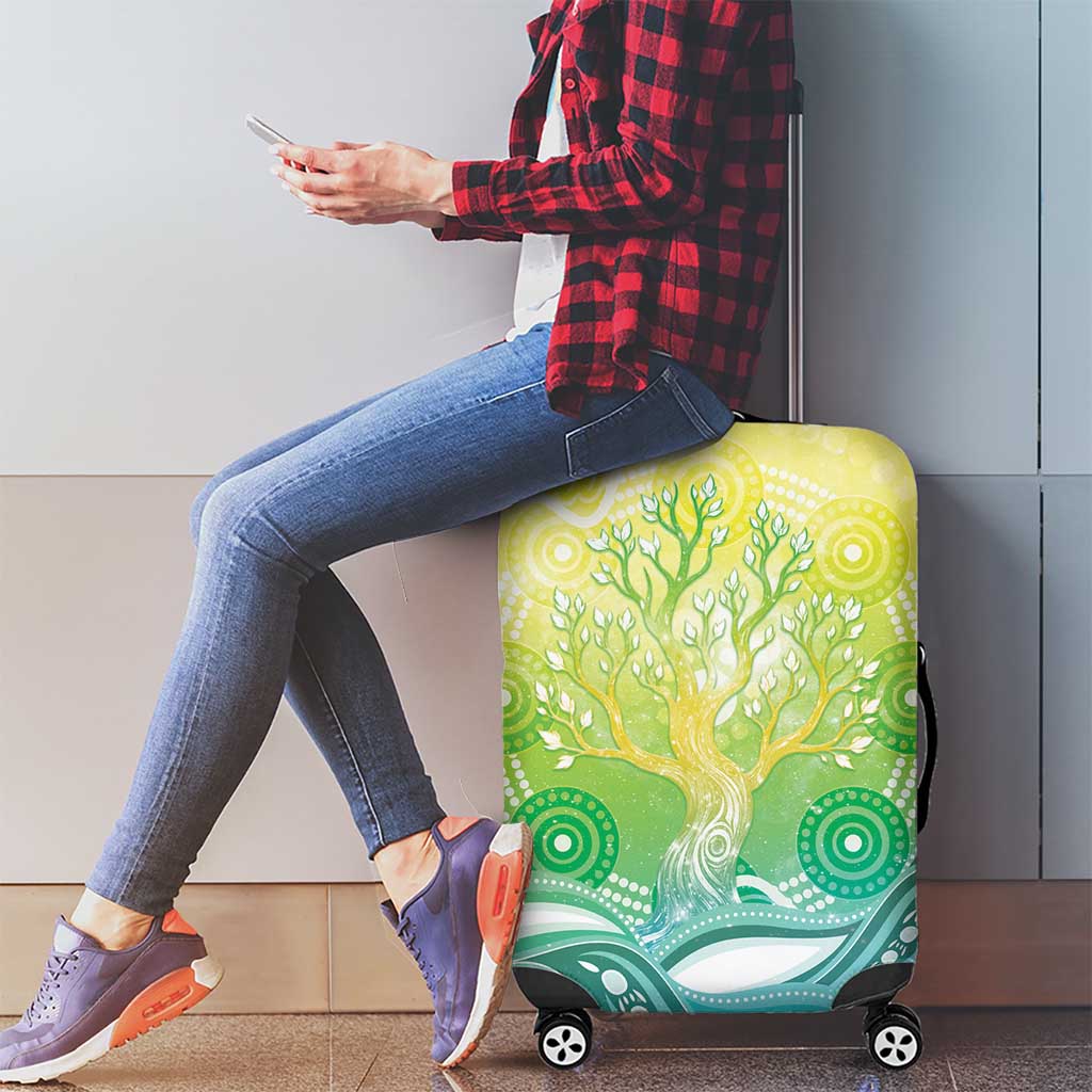 Australia NAIDOC Week Luggage Cover Eternal Spirit Tree Pastel Gradient