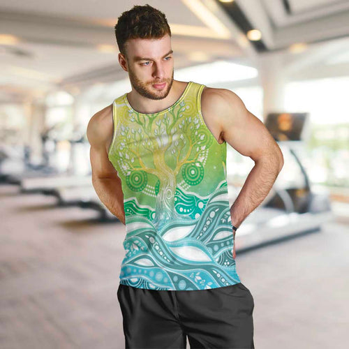 Australia NAIDOC Week Men Tank Top Eternal Spirit Tree Pastel Gradient