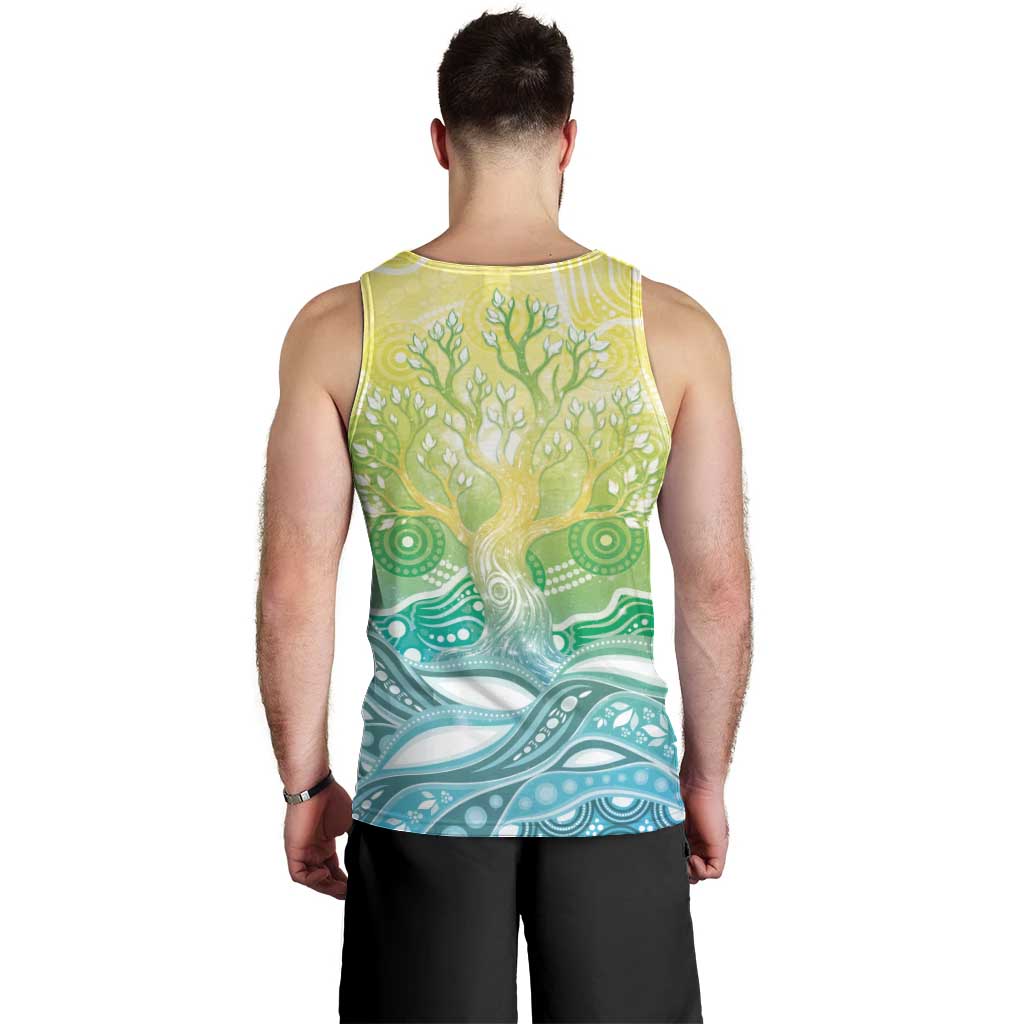 Australia NAIDOC Week Men Tank Top Eternal Spirit Tree Pastel Gradient