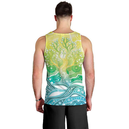 Australia NAIDOC Week Men Tank Top Eternal Spirit Tree Pastel Gradient