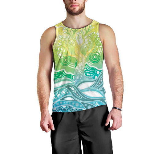 Australia NAIDOC Week Men Tank Top Eternal Spirit Tree Pastel Gradient
