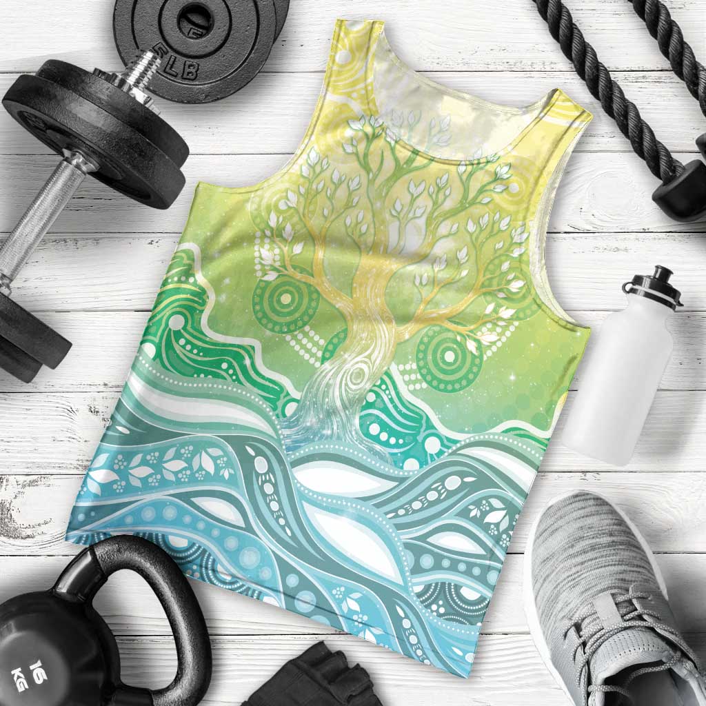 Australia NAIDOC Week Men Tank Top Eternal Spirit Tree Pastel Gradient