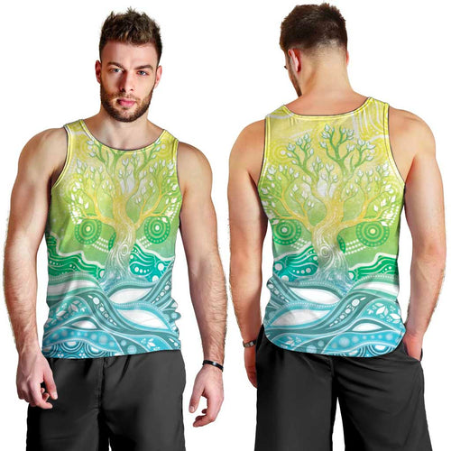 Australia NAIDOC Week Men Tank Top Eternal Spirit Tree Pastel Gradient