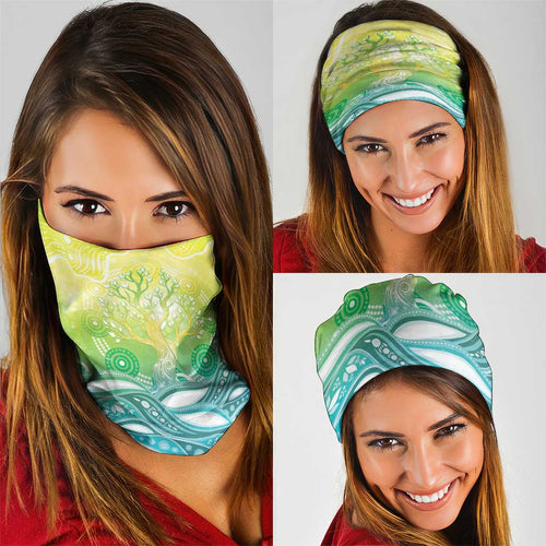 Australia NAIDOC Week Neck Gaiter Eternal Spirit Tree Pastel Gradient