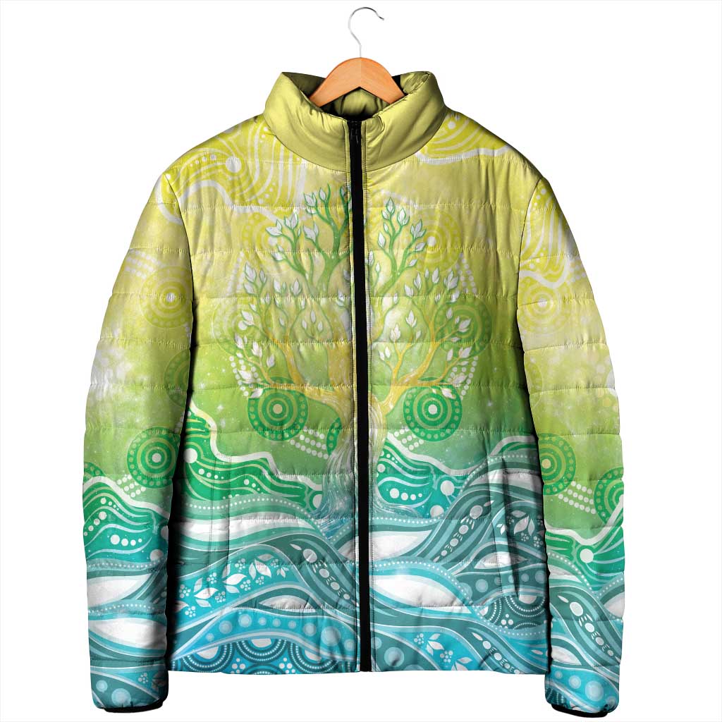 Australia NAIDOC Week Padded Jacket Eternal Spirit Tree Pastel Gradient