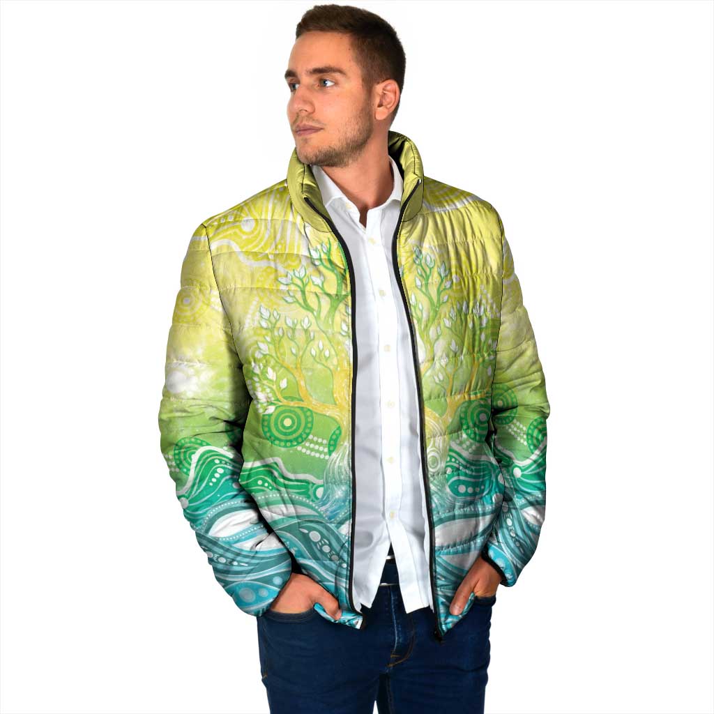 Australia NAIDOC Week Padded Jacket Eternal Spirit Tree Pastel Gradient
