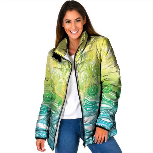 Australia NAIDOC Week Padded Jacket Eternal Spirit Tree Pastel Gradient