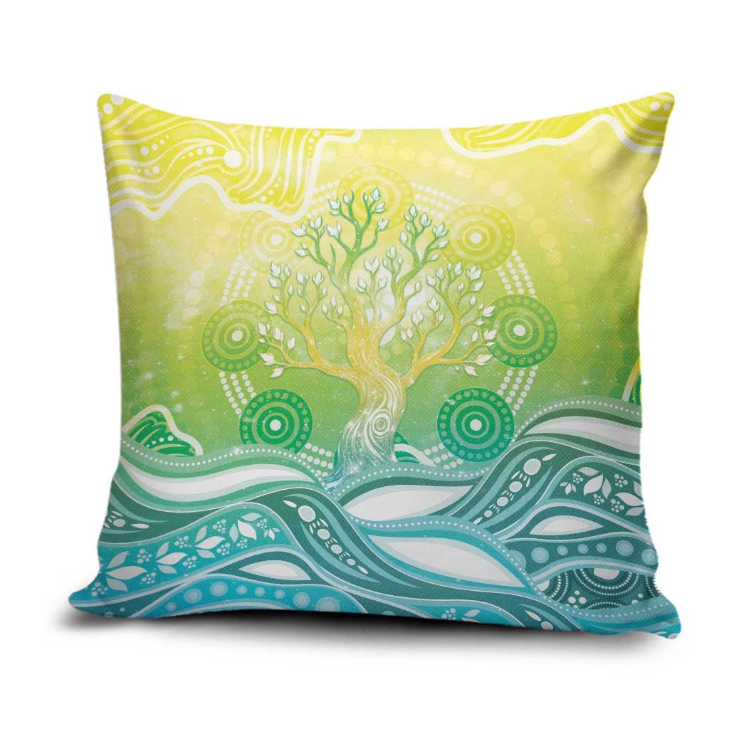 Australia NAIDOC Week Pillow Cover Eternal Spirit Tree Pastel Gradient