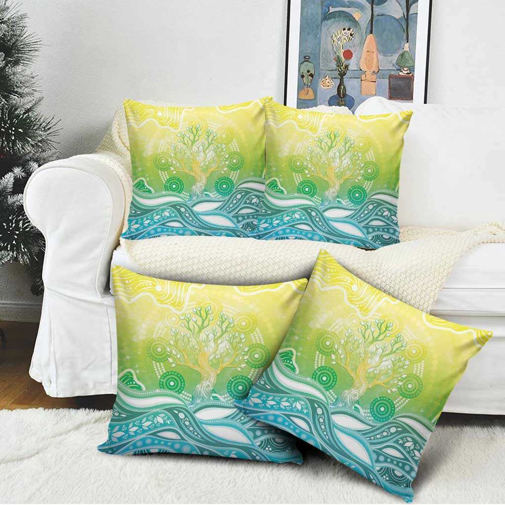 Australia NAIDOC Week Pillow Cover Eternal Spirit Tree Pastel Gradient