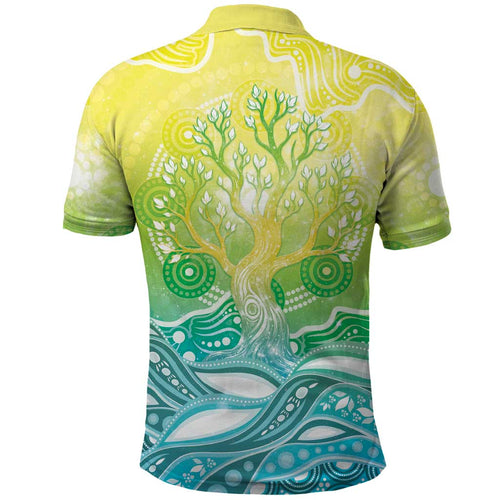 Australia NAIDOC Week Polo Shirt Eternal Spirit Tree Pastel Gradient